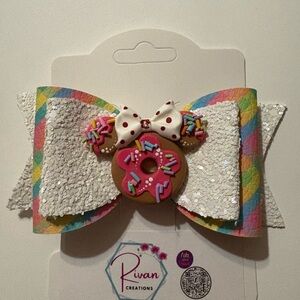Colorful Donut Hair Bow